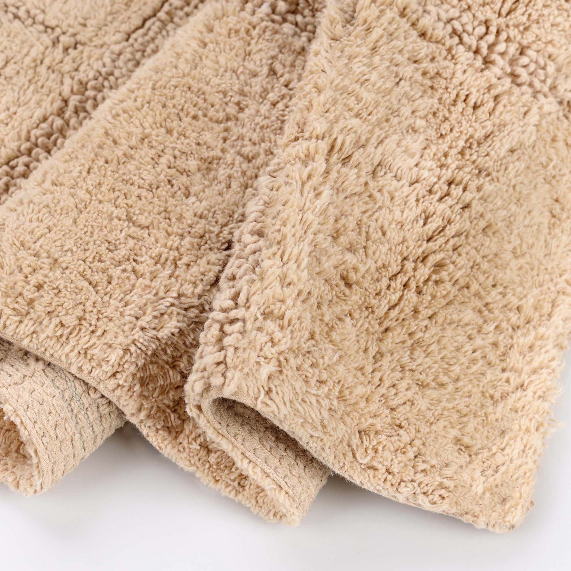 Superior Non-Slip Washable Bath Rug Set, 20" x 30", 24" x 36", Taupe