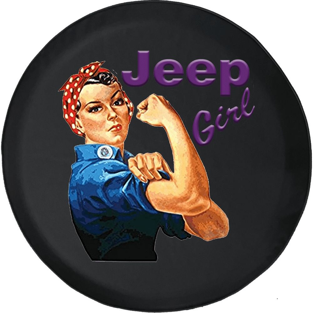 Jeep Girl Rosie Industrial Red Bandana Spare Tire Cover fits Jeep RV