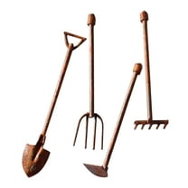 4 Pcs Microlandscape Tools Miniature Shovel Dollhouse Garden Accessories