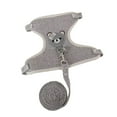 thumbnail image 3 of GeBuSn Dog Collar Teacup Dog Leash Small Pet Cat Rabbit Collar Chest Strap Dog Leash Puppy Leash Extra Small Pet Harness (M Grey), 3 of 5