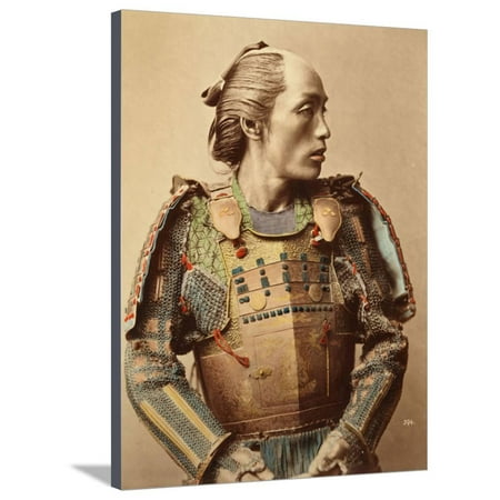 - Portrait of a Samurai of Old Japan Armed with Full Body Armour, 1890 (Hand Coloured Albumen Photo) Stretched Canvas Print Wall Art