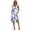 Blue Palm Tree Print, variant on Binienty Red Palm Tree Print Sleeveless Swing Pleated Dress, Round Neck Summer Sleeveless Dress Side Pockets Asymmetric Sleeveless Sundress