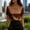 Brown, variant on Womens Pearls Beaded Round Neck Puff Short Sleeve Blouse Solid Color Loose Fit Satin Slik Top Summer Clothes Green S