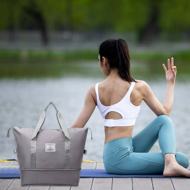 JWshufel Sac de Sport et de Voyage Extensible Grande Capacité Léger Imperméable Sac de Nuit avec Séparation Humide et Sèche pour Sports Randonnée Camping Ensemble Ordinateur Portable 15,6 Pouces