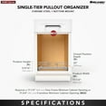 thumbnail image 6 of Rev-A-Shelf Pullout Single Basket Organizer for Kitchen Cabinets, 18 x 22 In, 6 of 13