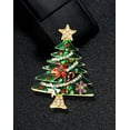 thumbnail image 4 of Rhinestone Xmas Tree Brooch Pin, Gold Plated Fashion Jewelry, 4 of 6