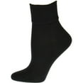 thumbnail image 2 of Sierra Socks Women's Organic Cotton Extra Smooth Toe Seaming 3 Pair Pack (Fits Shoe Size 4-10, Socks Size 9-11, Black (3 Pair Pack)), 2 of 9