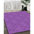 thumbnail image 3 of Ahgly Company Machine Washable Indoor Round Transitional Dark Orchid Purple Area Rugs, 4' Round, 3 of 7