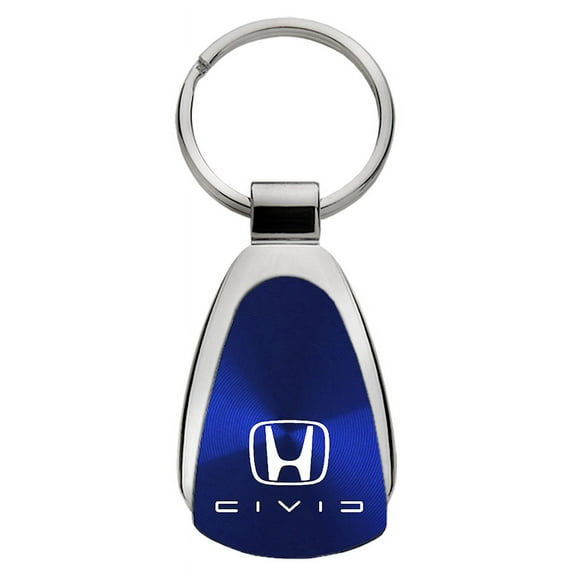 Honda Civic Reverse C Teardrop Key Chain (Blue)