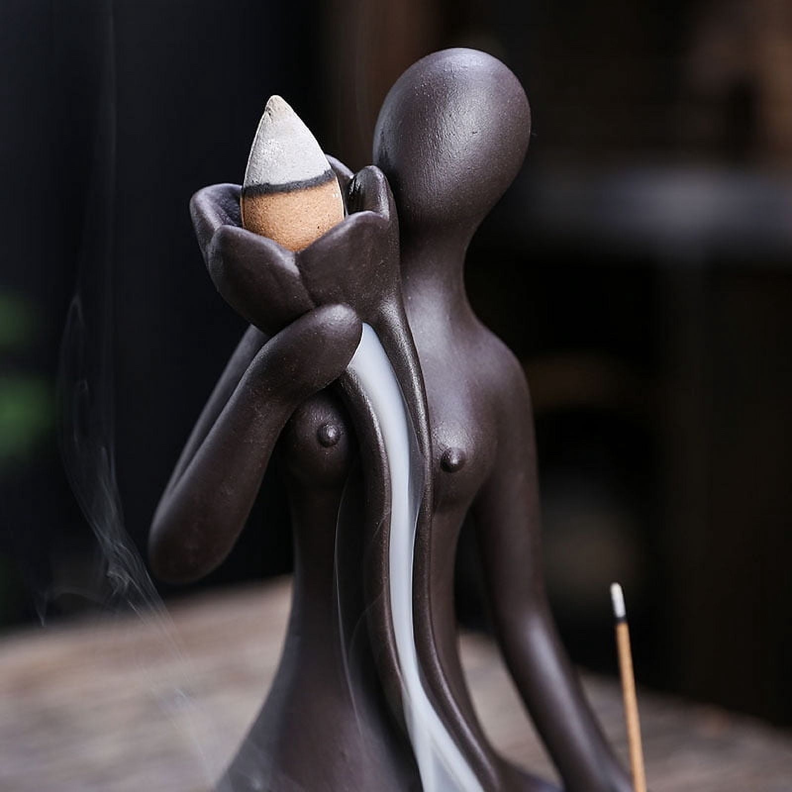 Beauty Statue Backflow Incense Burner Home Indoor Sandalwood Eaglewood Censer Holder Zen Incense Burner Creative Decoration