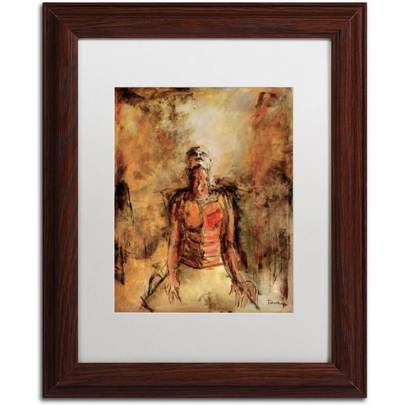 Trademark Fine Art "Totally Surrender" Canvas Art by Joarez, White Matte, Wood Frame