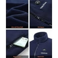 thumbnail image 3 of Venustas Men's Fleece Heated Jacket with Battery Pack 7.4V, Soft Lightweight Heated Coat for Outdoor (Navy,4XL), 3 of 6
