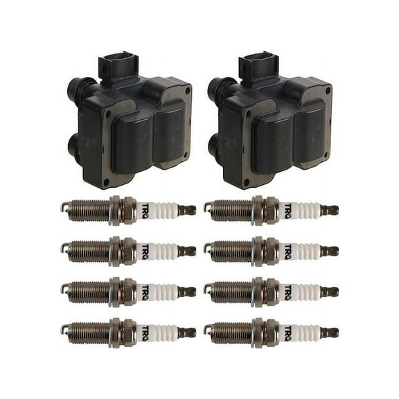 Ignition Coil and Spark Plug Kit 10 Piece - Compatible with 1992 - 1997 Mercury Grand Marquis 1993 1994 1995 1996