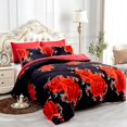 thumbnail image 5 of JML 3 piece Fleece/ Sherpa Comforter Set Red Rose King Floral, 5 of 5