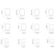 thumbnail image 3 of 24 Pcs French Tip Press On Nail Cats Eye False Nail Pearls Flowers Acrylic Nail Short Full Cover Stick on Nail, 3 of 4
