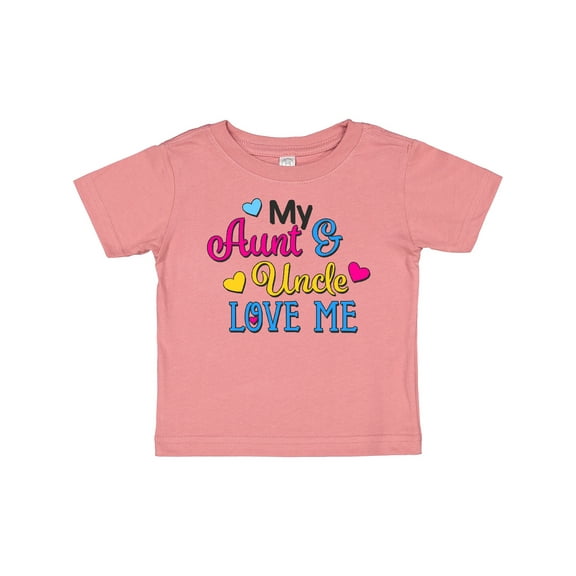Inktastic My Aunt and Uncle Love Me with Hearts Boys or Girls Baby T-Shirt