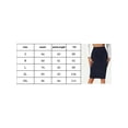 thumbnail image 2 of Red High-Waisted Bodycon Pencil Skirt Slim Fit Midi Length Solid Color, 2 of 7