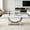Silver+White-50.4in, variant on Fehomix 50.4 Inch Modern Rectangular Coffee Table with Marble Pattern Top & Silver Metal Base, Industrial Minimalist Living Room Center Table, Easy Assembly Sturdy Design