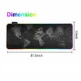 thumbnail image 4 of RGB Gaming Mouse Pad - Large Led Keyboard Pad, Mouse Mat with HD Map, Smoothly Waterproof Surface, Non-Slip Rubber Base, 31.5"X 11.8" & 12 Light Modes, 4 of 6