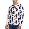 thumbnail image 3 of Goofa Seahorses and Hearts for Men's Hooded Sweatshirt - Lightweight Pullover Hoodie with Kangaroo Pocket, Perfect for Everyday Wear-X-Large, 3 of 7
