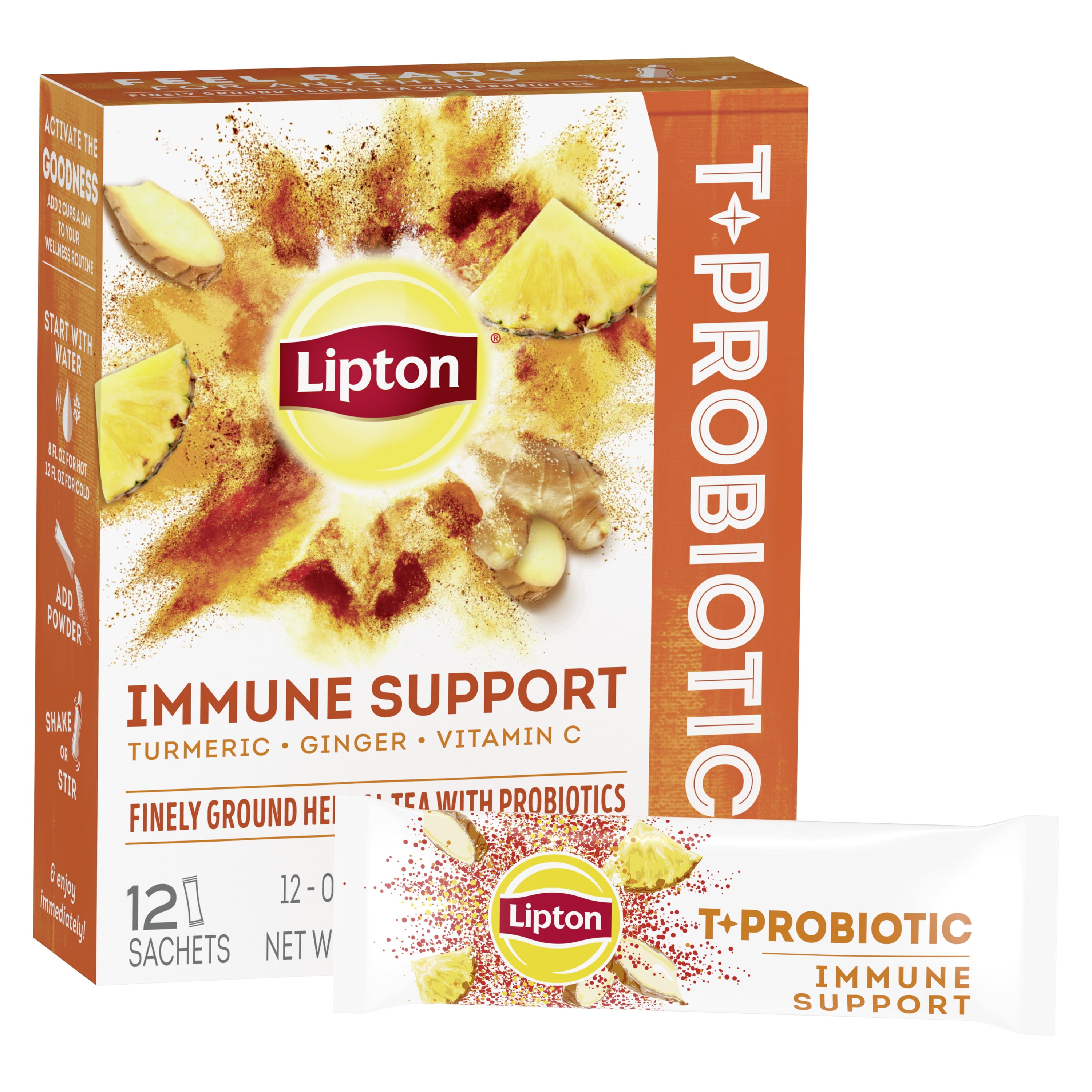 Lipton Tea Probiotics Immune Support, .42 oz, 12 Servings