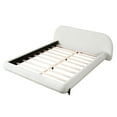 thumbnail image 3 of Christopher Knight Home Queen Upholstered Platform Bed  with Thick Headboard, White, 3 of 7