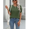 thumbnail image 5 of Zeagoo Womens Summer Short Sleeve Tops Crew Neck Lightweight Pullover Sweaters Loose Dressy Casual Blouse, 5 of 6