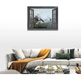 thumbnail image 4 of Western Eagle Wall Decor Rustic Bald Eagles Pictures Wall Art Canvas Print American Eagle Painting Framed Home Artwork For Living Room Bathroom Bedroom Kitchen Office 16"x12", 4 of 6