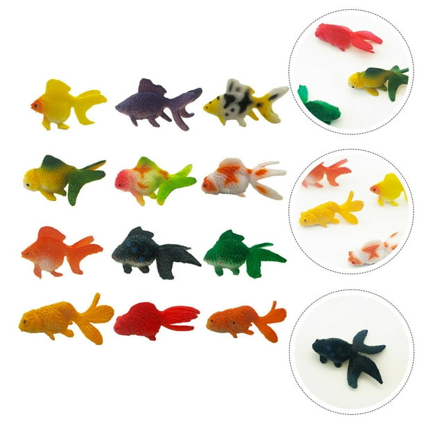 12 pièces Figurine de poisson rouge réaliste modèle de poisson rouge décor  d'aquarium