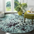 thumbnail image 3 of SAFAVIEH Monaco Driskoll Abstract Area Rug, Light Blue/Multi, 6'7" x 6'7" Round, 3 of 6