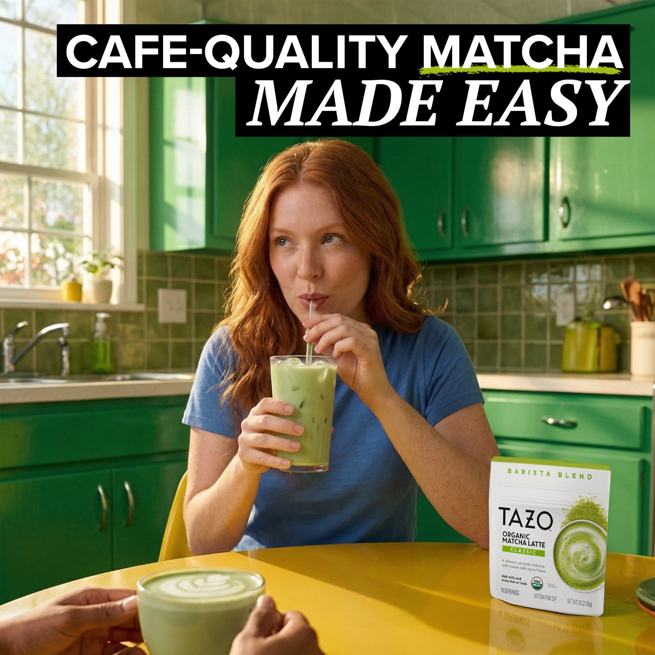 TAZO Organic Classic Matcha Latte Barista Blend Powder 10 Servings