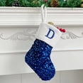 thumbnail image 1 of Calcetines con letras navideñas, calcetines sólidos de lana con colgante, adornos navideños, bolsas de regalo, calcetines para mujer., 1 of 3