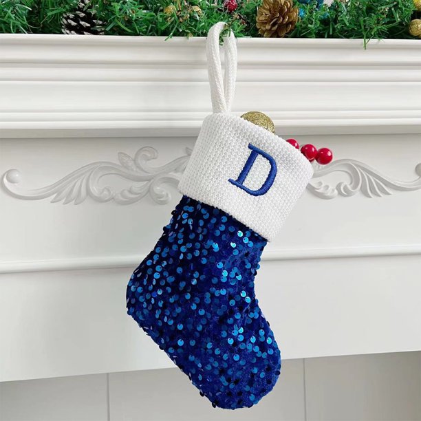 Calcetines con letras navideñas, calcetines sólidos de lana con colgante, adornos navideños, bolsas de regalo, calcetines para mujer.