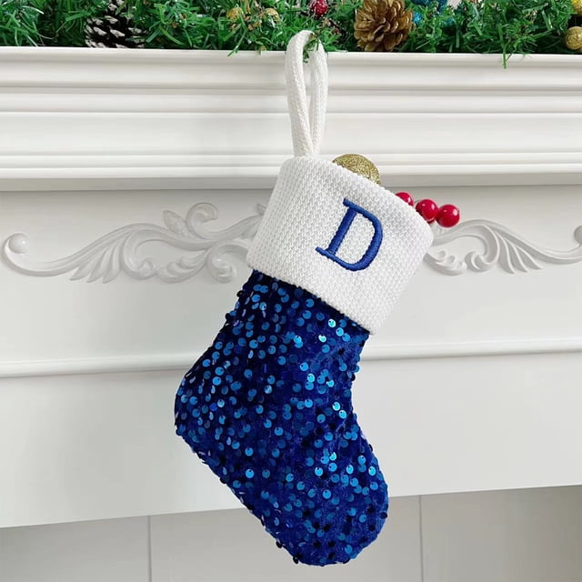 Calcetines con letras navideñas, calcetines sólidos de lana con colgante, adornos navideños, bolsas de regalo, calcetines para mujer.
