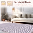 thumbnail image 2 of ODIKA 3'x5' Machine Washable Non-Slip Area Rug, Charming Pastel Checkered Aesthetic High Traffic Rug, Beige, 32025, 2 of 7