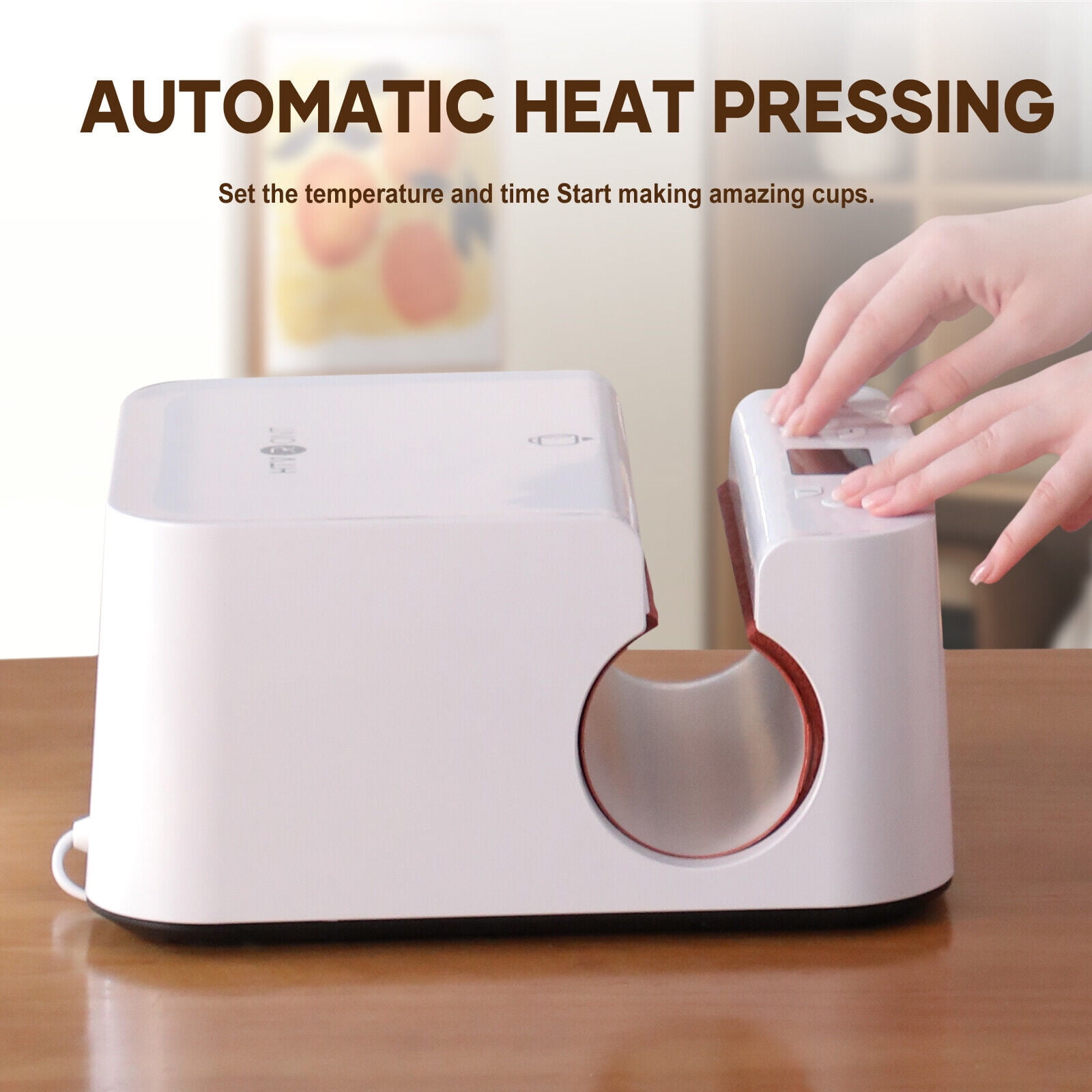  HTVRONT Auto Tumbler Heat Press Machine with 8 Pack