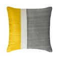thumbnail image 6 of Toss Pillow Cover, Decorative Yellow & Grey 20"x20" (50x50 cm) Pillow Covers, Silk Color Block Patchwork Throw Pillows For Sofa, Patchwork Pattern Modern Style - Splendour Yellow, 6 of 10