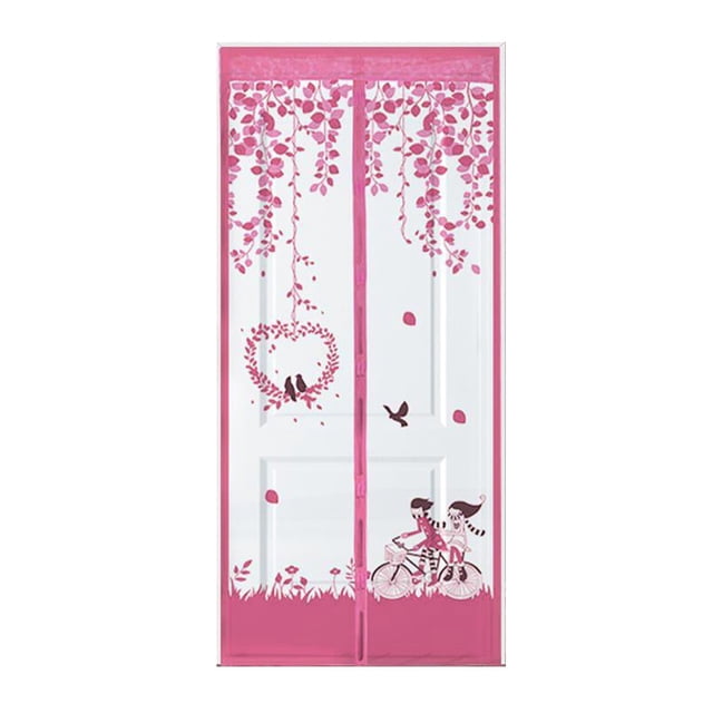 HEVIRGO Vélo Oiseau Anti Moustique Magnétique Porte Fenêtre Écran Rideau Été Maille Filet