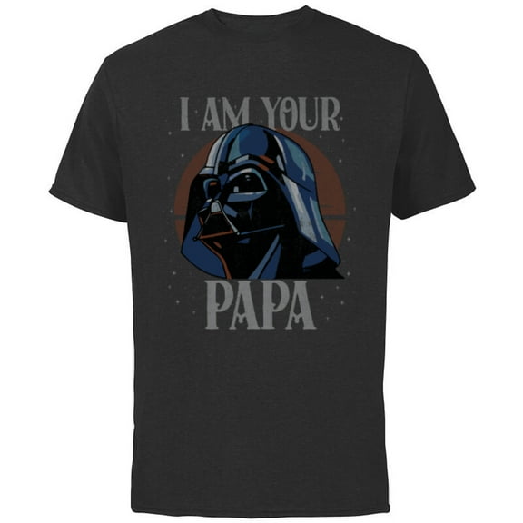 Star Wars Darth Vader I Am Your Papa Retro Father’s Day - Short Sleeve Cotton T-Shirt for Adults - Customized-Black