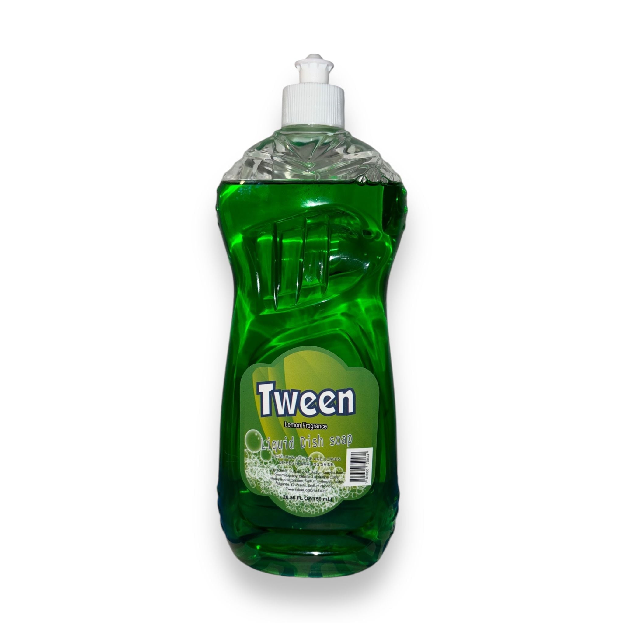 Tween Lemon Fragrance Liquid Dish Soap, 750 ml, Pack of 24 Ultra Concentrated, Cuts Grease