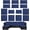 Drak Blue, variant on 14 count Outdoor Patio Furniture Cushion Covers,  & Sun-Resistant Zippered,Fit for Patio Furniture Sectional Sofas and Wicker Rocking Chairs,3 Sizes,Dark Blue,Covers Only