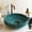 Green Verdigris Patina, variant on 10" Handmade Hammered 100% Solid Copper Kitchen & Bathroom Vessel Sink Bowl – Countertop Basin for Vanity & Powder Room | Eco-Friendly Rustic Copper Sink | Drain Cap Included
