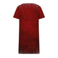 thumbnail image 4 of HUJlwoi Christmas Robes for Women Printed Short Sleeve Nightgowns with Pockets Zipper Front Bathrobes Loose Housecoat, 4 of 7