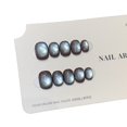 thumbnail image 5 of Solid color glass beads cat's eye pure hand-worn nail Doudou nail short ins wind nail patch wholesale fake nails, 5 of 8