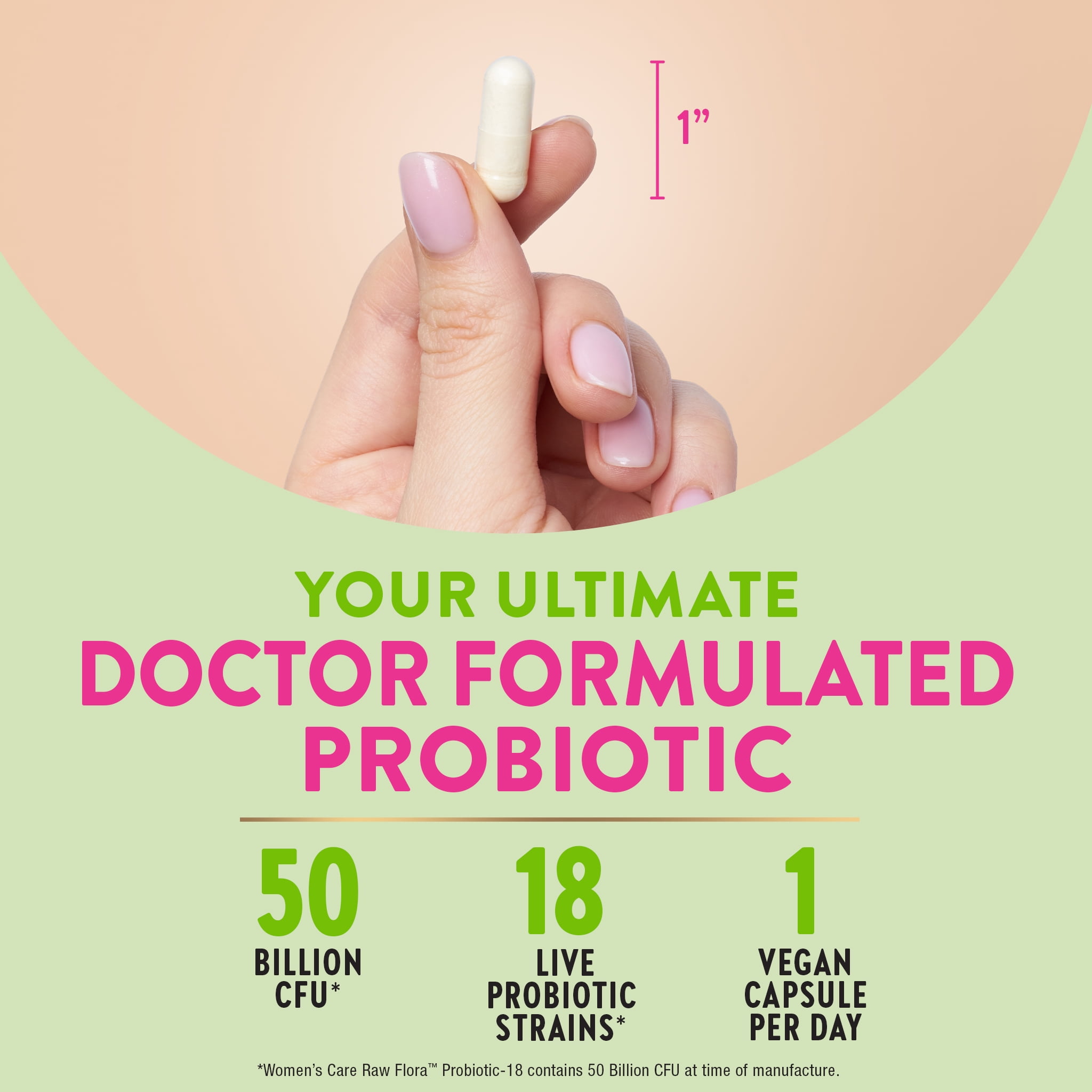 Probiotics for Women | 50 Billion CFU | 33 Capsules | with Cranberry and D-Mannose | by Raw Flora