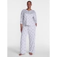 thumbnail image 2 of Joyspun Women's Cozy Lounge Collection Hacci Knit Sleep Pants, Sizes XS-3X, 2 of 6