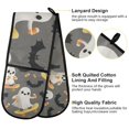 thumbnail image 2 of Yayeee Double Oven Mitt Kitchen Heat Resistant Baking 35" x7" Quilted Glove, Cute Ghosts, 2 of 6