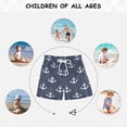 thumbnail image 6 of Dotted Anchors Pattern Swim Trunks Quick Dry Beach Pool Board Shorts Lightweight Stylish Print Sizes 2T to XL, 6 of 8