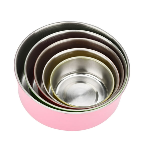 XKHZJL 5-Piece Mixing Bowls, Stainless Steel Mixing Nesting Bowl, Metal Bowl with Lid for Kitchen Prepping & Storing, Kitchen Food Container Storage Mixing Bowl Set