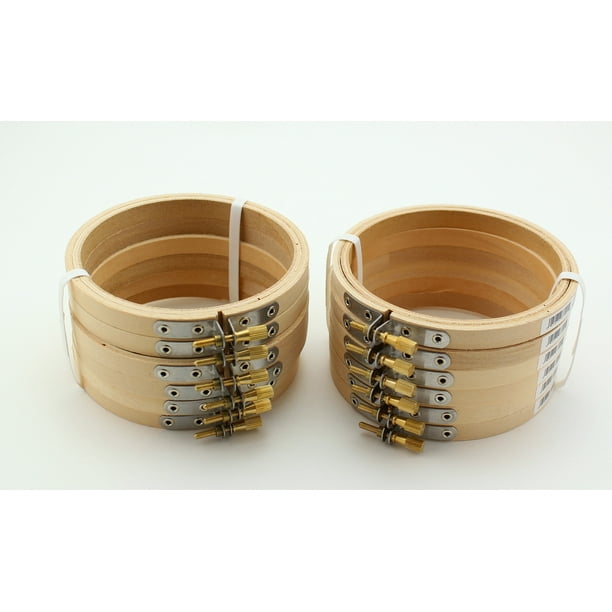 4 inch Small Round Wooden Embroidery Hoops Bulk Wholesale 12 Pieces